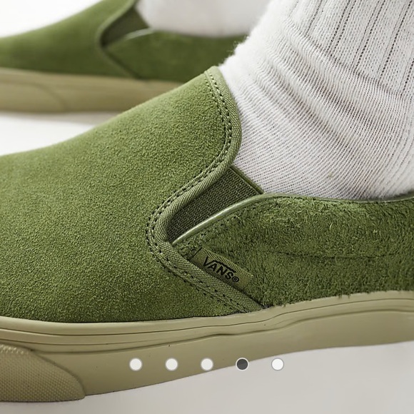 Vans Unisex Elm Green Suede Slip Ons Like New - Picture 4 of 14